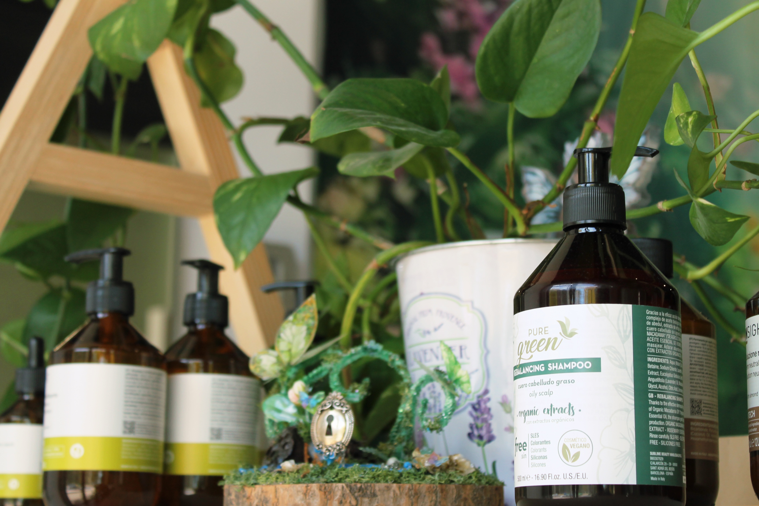 Foto detalle de productos orgánicos utilizados en los tratamientos